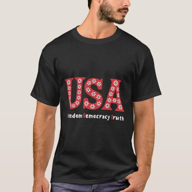 Camiseta Sutil Resistir a Trump La Libertad De Democracia E (Anverso)
