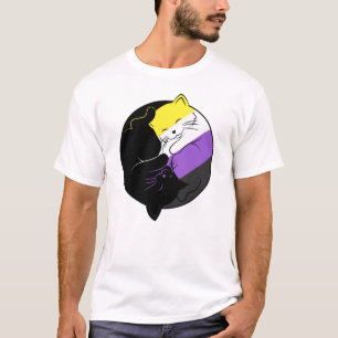 Camiseta Sutil Yin Yang no binario celebra el mes del orgul
