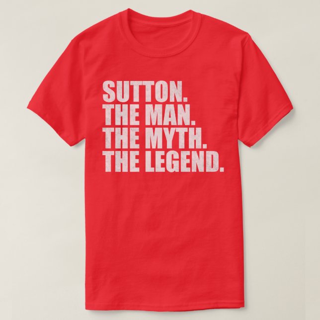 Camiseta Sutton Nombre Sutton Nombre dado nombre (Diseño del anverso)