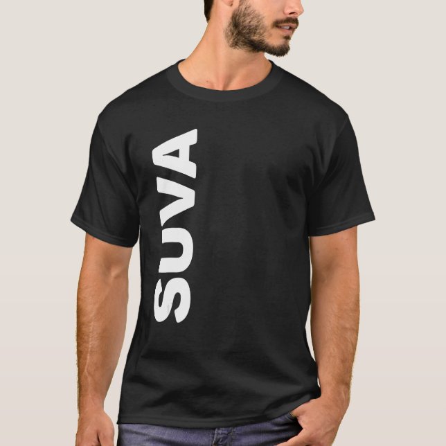 Camiseta Suva texto vertical (Anverso)