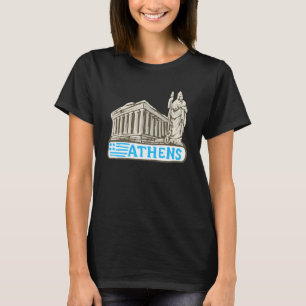 Camiseta Suveniente de Atenas City Grecia para hombres muje