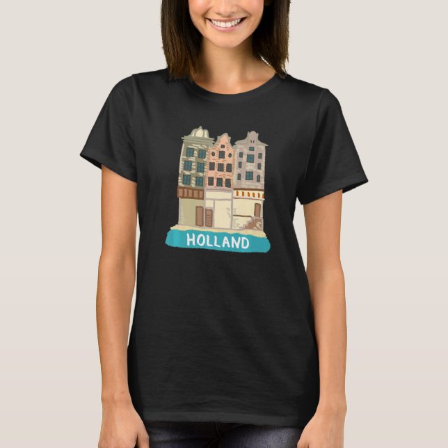 Camiseta Suveniente de Holanda para hombres 4 (Anverso)