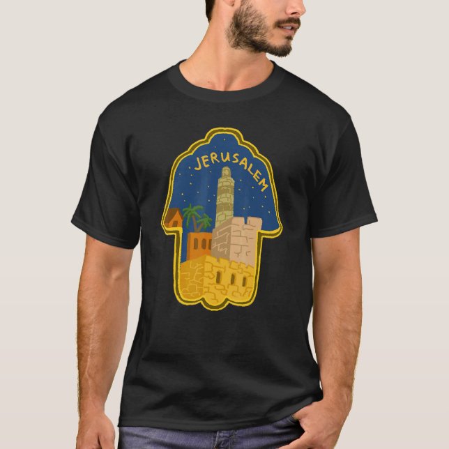 Camiseta Suveniente israelí para hombres 5 mujeres (Anverso)