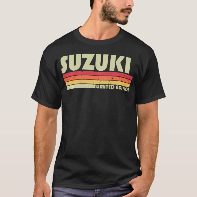 Camiseta Suzuki retro vintage japonés nombre (Anverso)