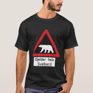 Camiseta Svalbard Polar Bear Rótulo Gjelder Hele Spitsberge