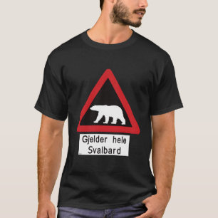 Camiseta Svalbard Polar Bear Rótulo Gjelder Noruega