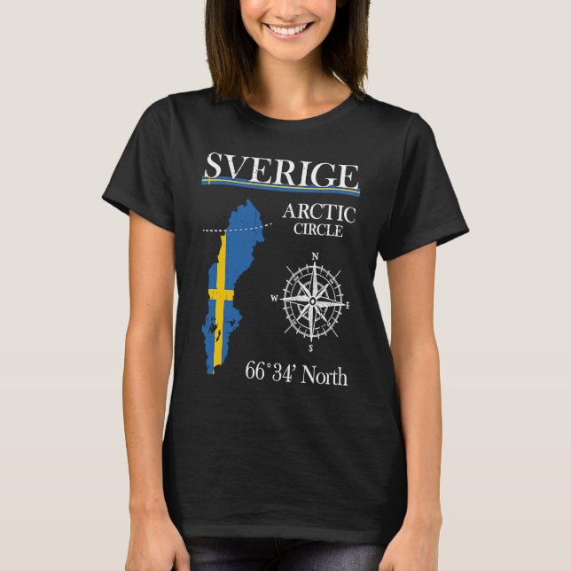 Camiseta Sverige Arctic Circle  Adventure  Sweden Swedish F (Anverso)