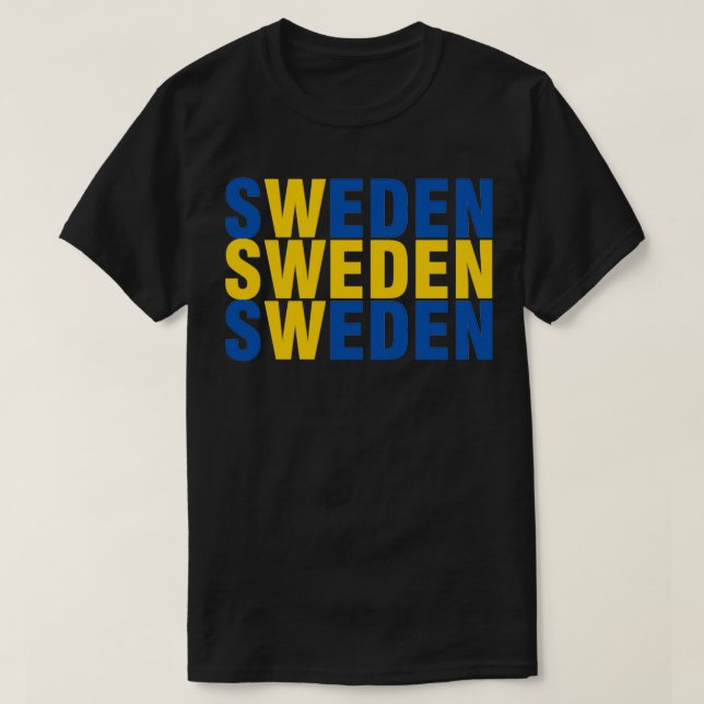 Camiseta Sverige flagga (Diseño del anverso)