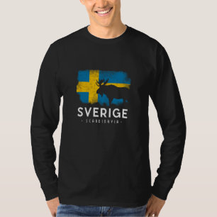 Camiseta Sverige Scandinavia Midsommar Bandera sueca Suecia
