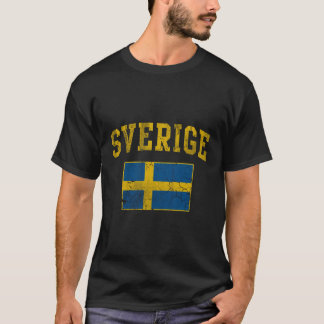 Camiseta Sverige Suecia Bandera Hogar Vintage Faded