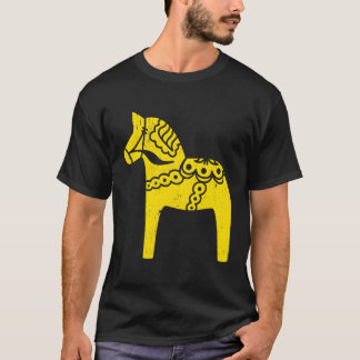 Camiseta Sverige Suecia Dala sueca Caballo amarillo Dalahos