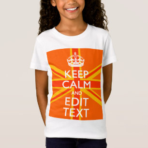 Camiseta Swag británico anaranjado de la bandera de Union