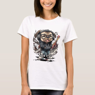 Camiseta Swag Musical Pug