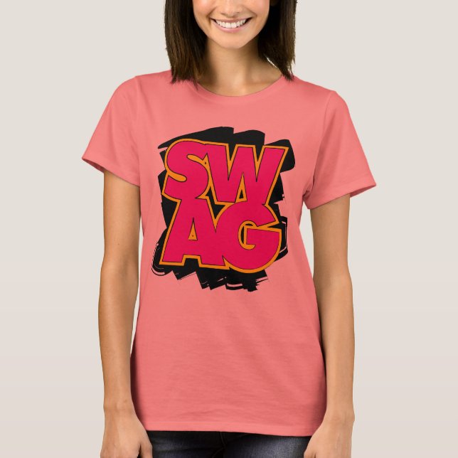 Camiseta SWAG - rosa y amarillo (Anverso)