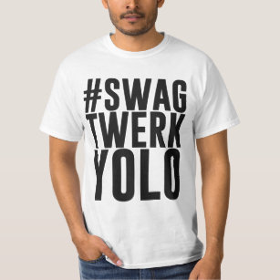 Camiseta Swag Twerk Yolo de Hashtag