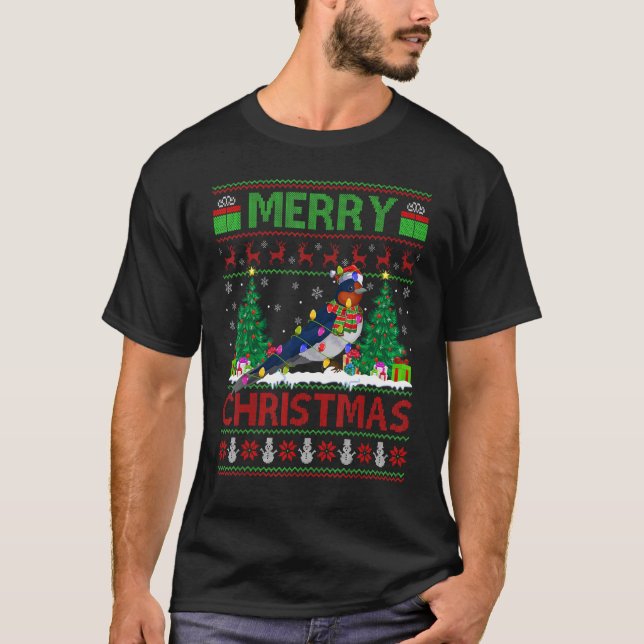 Camiseta Swallow Bird   Xmas Tree Ugly Santa Swallow Christ (Anverso)