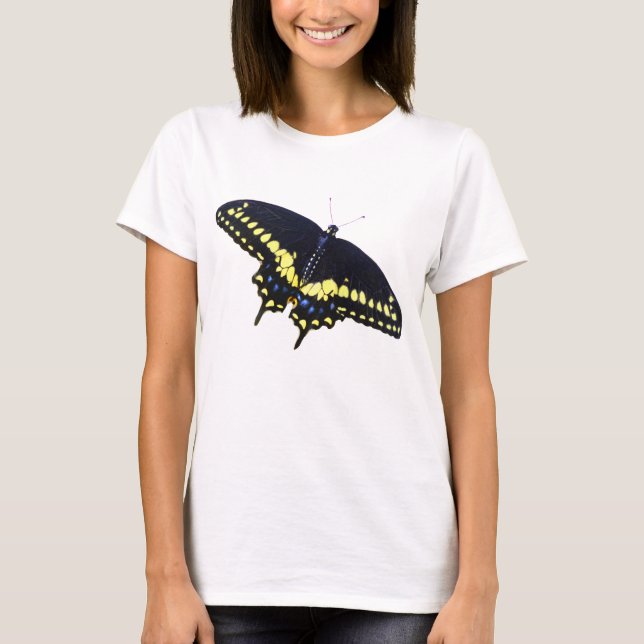 Camiseta Swallowtail negro (Anverso)
