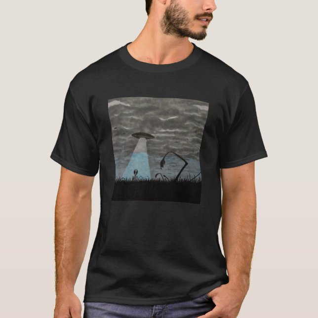 Camiseta Swamp Gas - Alien and UFO in the Reeds (Anverso)