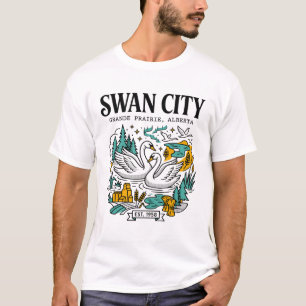 Camiseta Swan City Grande Prairie Alberta Ilustración de Vi