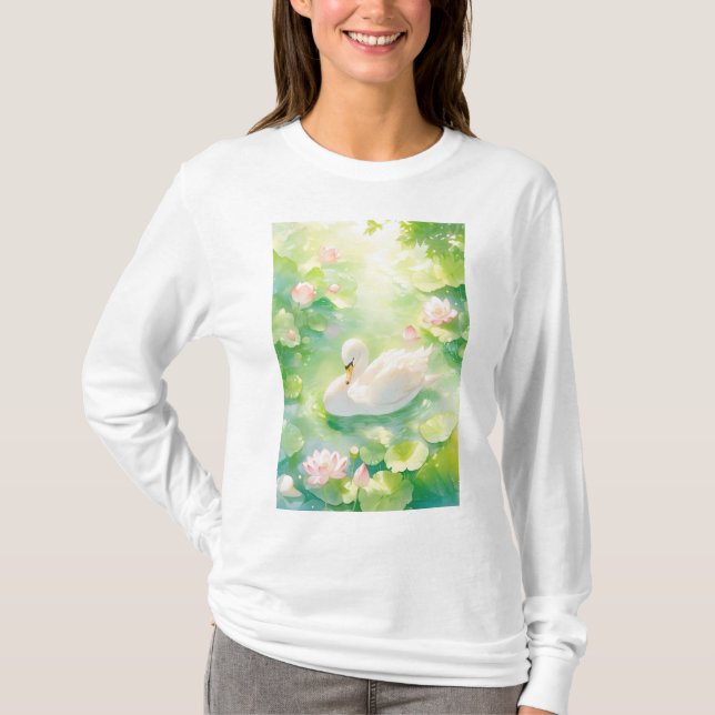 Camiseta Swan Lotus Pond (Anverso)