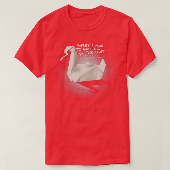 Camiseta Swan Origami (Diseño del anverso)