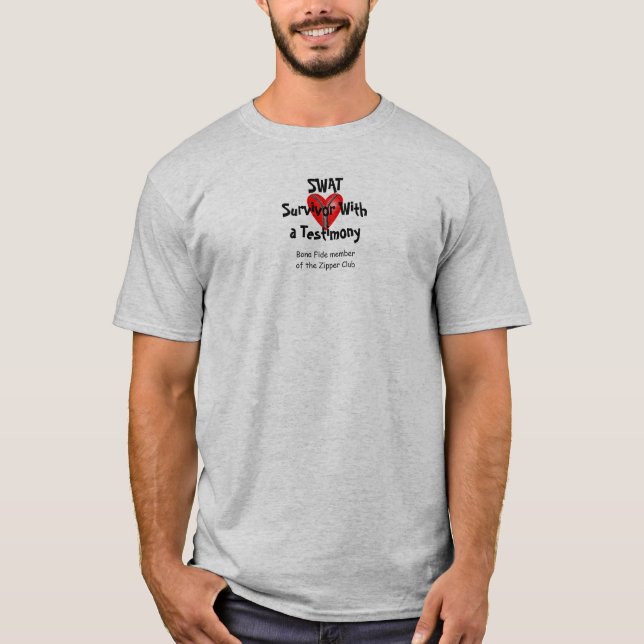 Camiseta SWAT - Sobreviviente con un testimonio - Zipper Cl (Anverso)