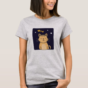 Camiseta Sweams Dreams Fish Cat Shirt - Funny Cat Lover Tee