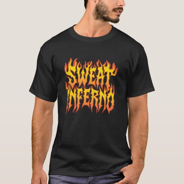 Camiseta Sweat Inferno Motivational Flames Bombardero de bo (Anverso)