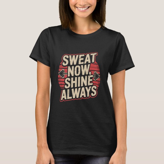 Camiseta Sweat Now Shine Always Retro Sunset Badge (Anverso)