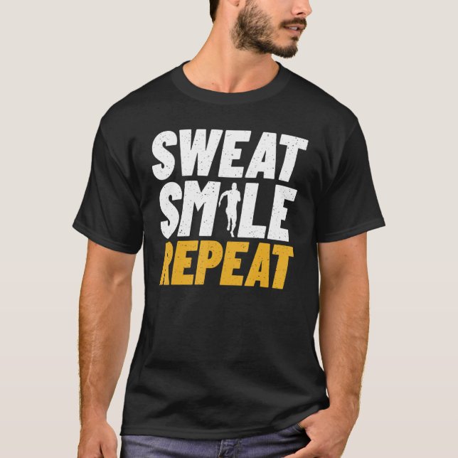 Camiseta Sweat Smile Repeat Marathon Runner (Anverso)
