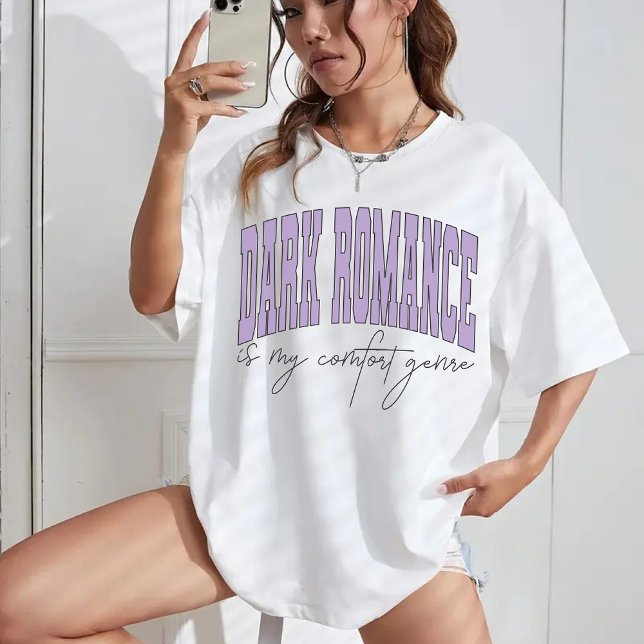 Camiseta Sweatshirt de romance oscuro, acogedor camisón lec (bookish shirt, reader shirt, reading sweatshirt, librarian gift, book club gift, back to school gift)