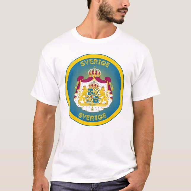 Camiseta Sweden Coat of Arms Circle Shape (Anverso)