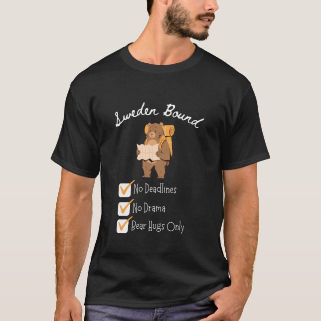 Camiseta Sweden Vacation Bear Hugs Only Sweden (Anverso)