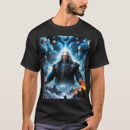 Camiseta Swedenborg Heaven and Hell Black AI Generated Art