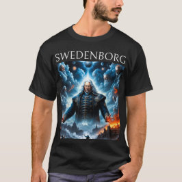 Camiseta Swedenborg Heaven & Hell Black AI Generated Art