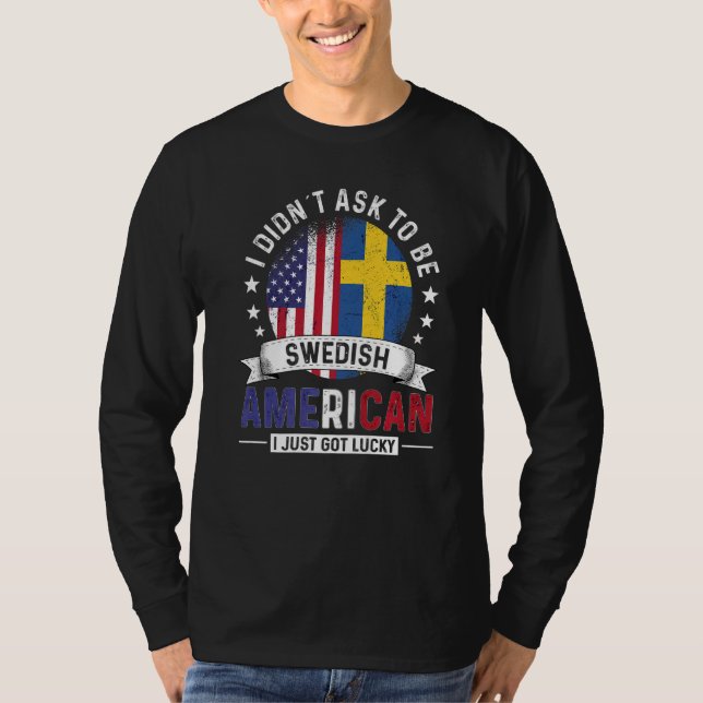 Camiseta Swedish American Countries Flags Pride Country Swe (Anverso)