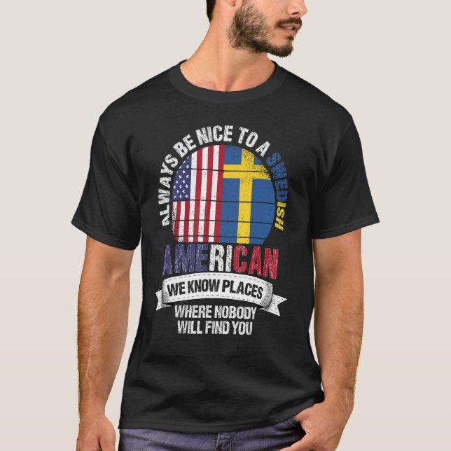 Camiseta Swedish American We know Places where Country Swed (Anverso)