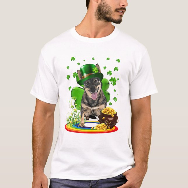 Camiseta Swedish Vallhund St Patricks Day (Anverso)