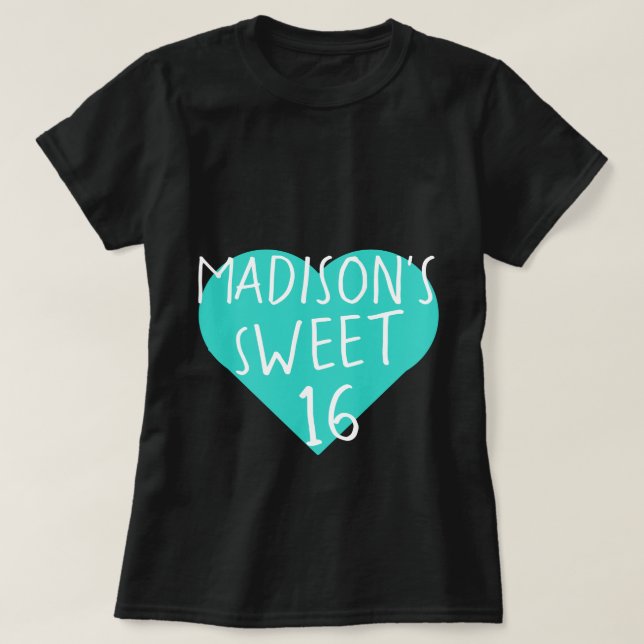 Camiseta Sweet 16 16th Birthday T-Shirt (Diseño del anverso)