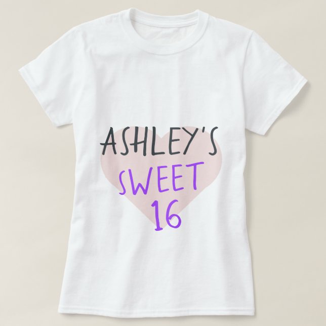 Camiseta Sweet 16 16th Birthday T-Shirt (Diseño del anverso)