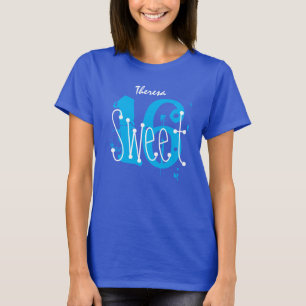 Camiseta Sweet 16 Nombre personalizado Cumpleaños Regalo G