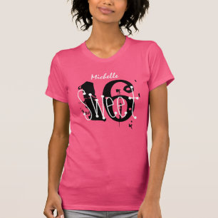 Camiseta Sweet 16 Nombre personalizado Cumpleaños Regalo G