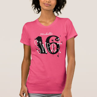 Camiseta Sweet 16 Nombre personalizado Cumpleaños Regalo Gr