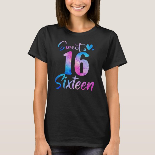 Camiseta Sweet 16th Birthday Party Celebration Sixteen (Anverso)