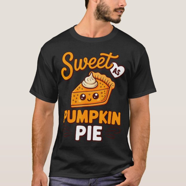 Camiseta Sweet As Pumpkin E Shirt Adult Kids Men Women Than (Anverso)