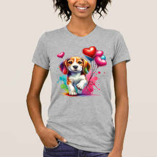 Camiseta Sweet Beagle Pup Valentine