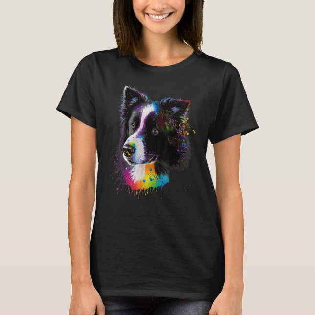 Camiseta Sweet Border Collie Dog Portrait_6 (Anverso)