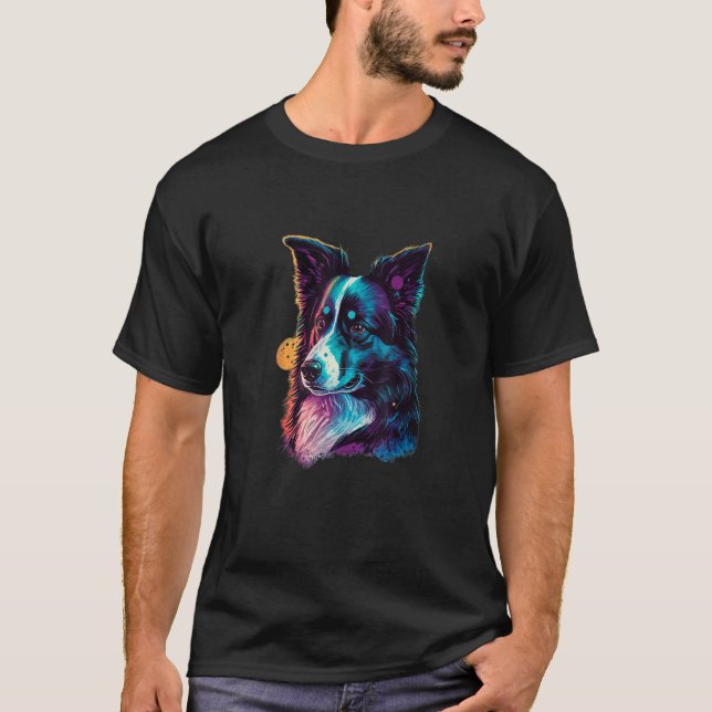 Camiseta Sweet Border Collie Dog Portrait_8 (Anverso)