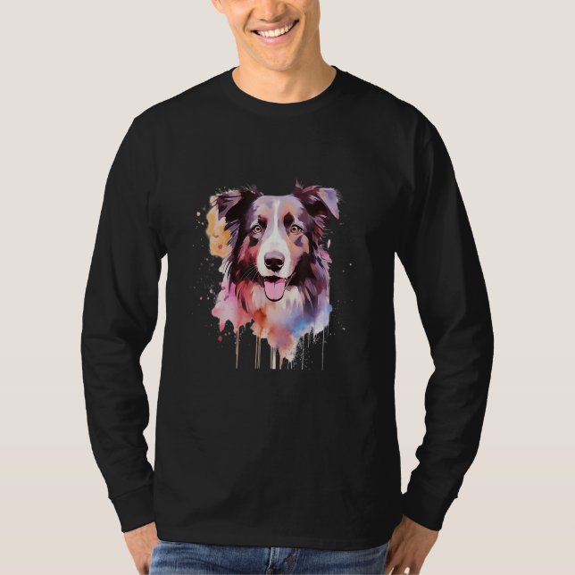 Camiseta Sweet Border Collie Portrait Dog  2 (Anverso)