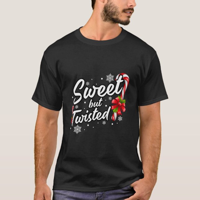 Camiseta Sweet But Twisted Candy Cane (Anverso)